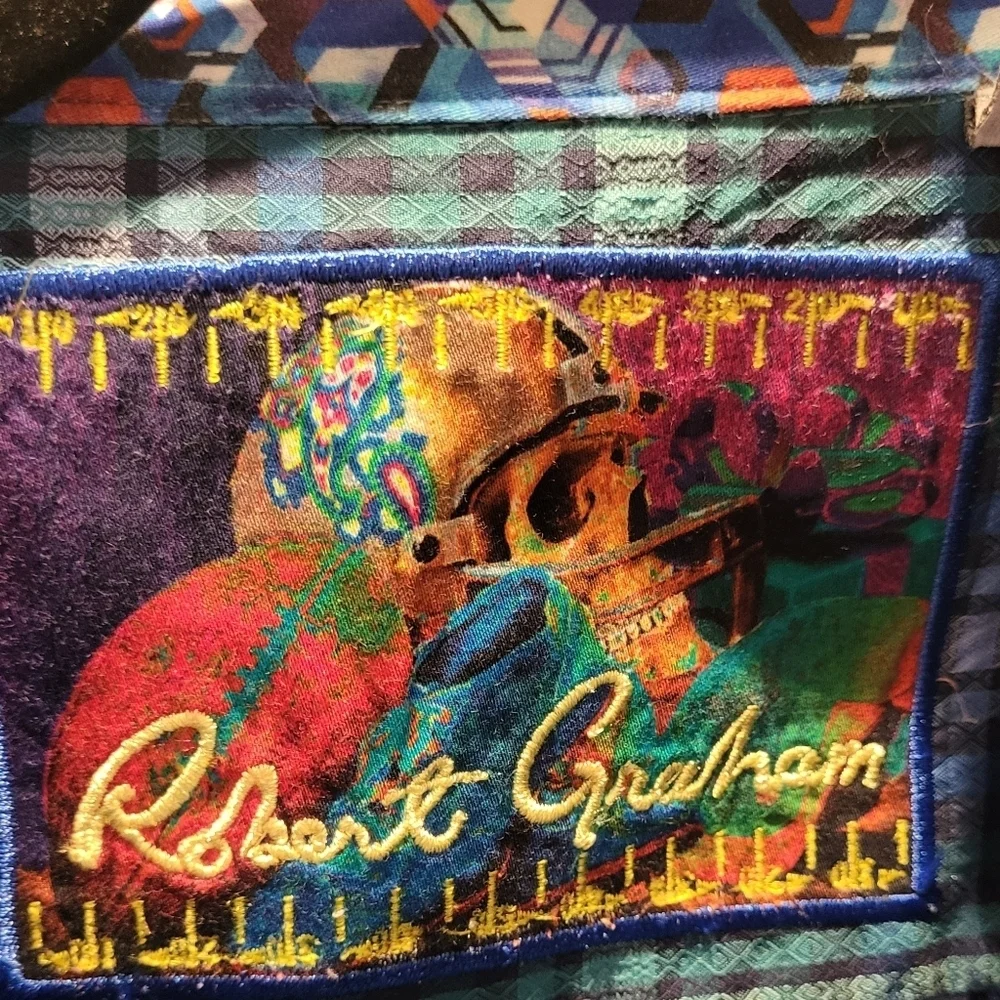 Robert Graham Blue & Green Plaid Long Sleeve Button-up shirt, 3XL - Picture 6 of 6